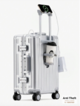 Smart Carry-On Suitcase with Phone Charger & Cup Holder