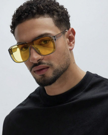 AURELIA | Oversized Amber Lens Sunglasses
