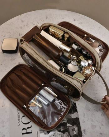 The Signature Travel Toiletry Case – Sandstone
