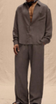 Relaxed Fit Button-Down Set (Top & Pants)